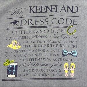 Southern Proper Keeneland Dress Code TShirt Womens Small Pocket Comfort Colors